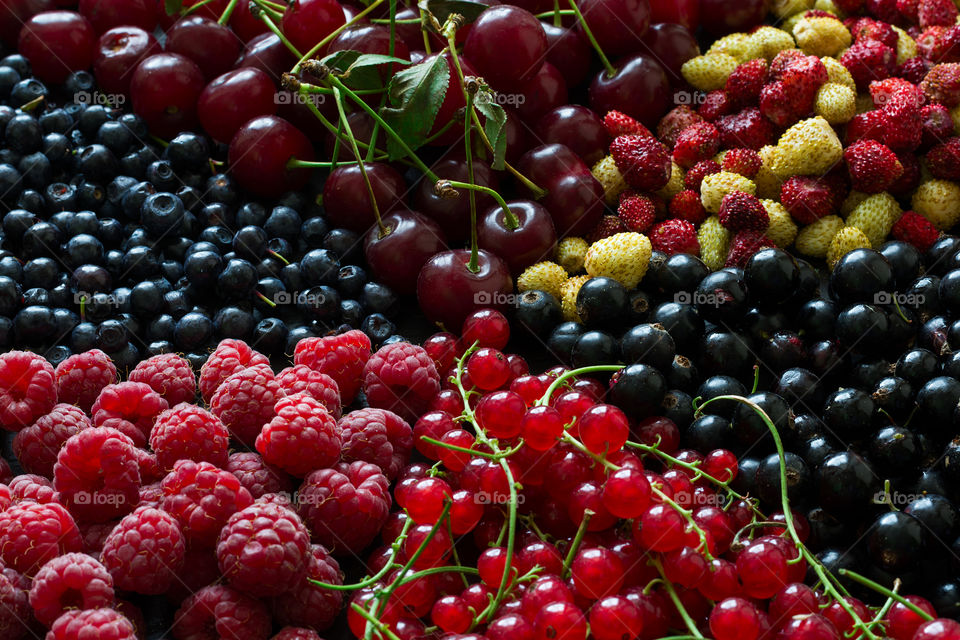 Fresh berries background
