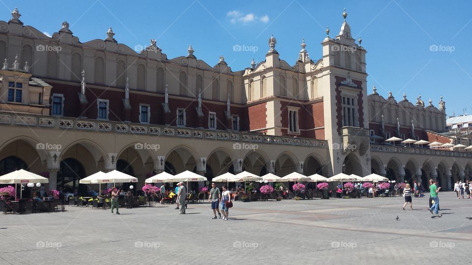 Sukiennice (The Old Cloth Hall). Visiting my friend in the main square of Kraków! 