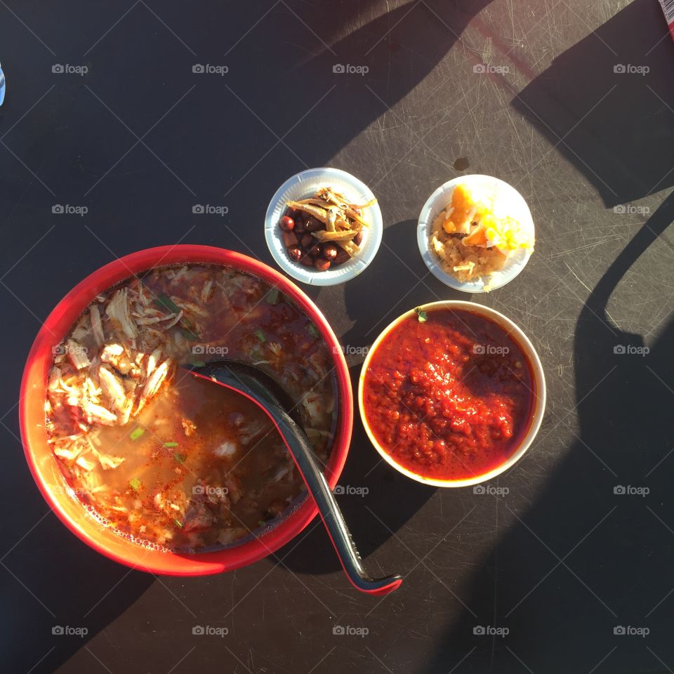 Chicken Porridge Asian Style With Sambal 