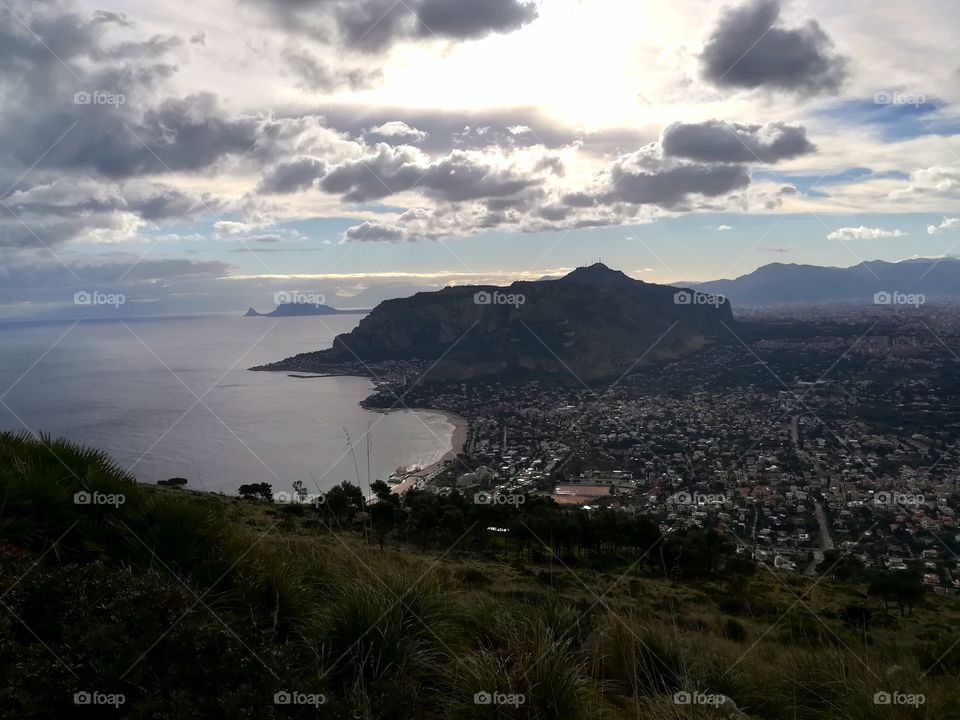 Landscape of maritime with sea and clouds