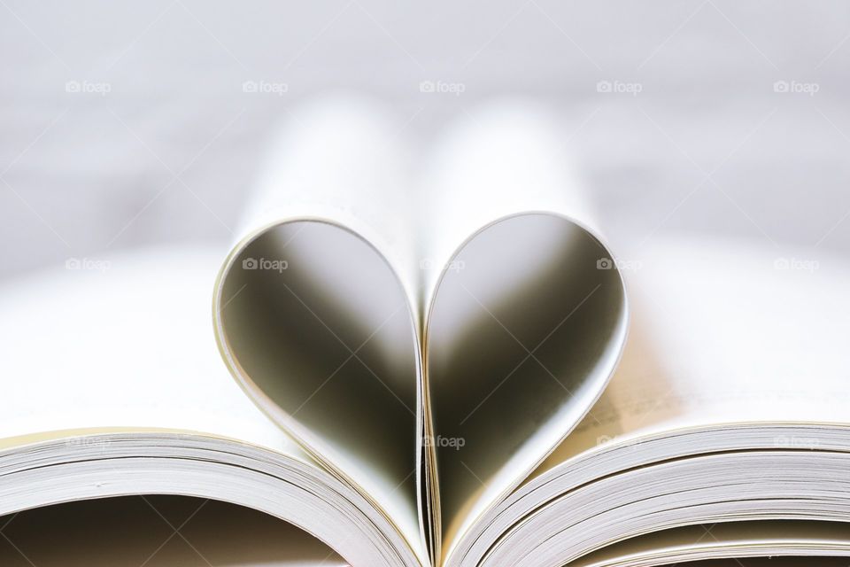 Heart on Book Pages