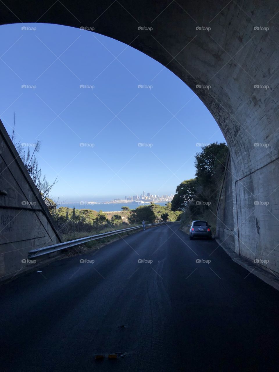 San Francisco through a Tunnel