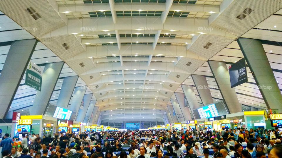 Beijing Railway Station .. Crowded Peoples