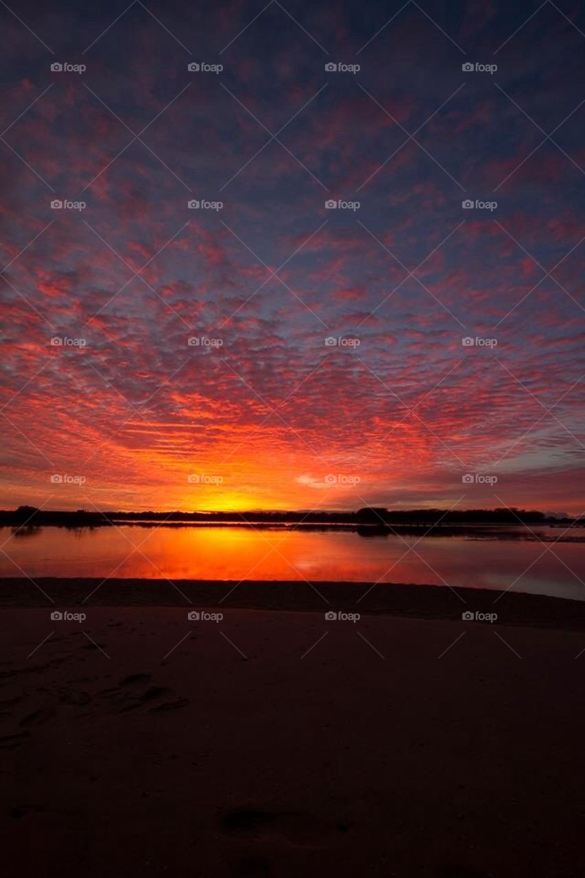 Portait Sunrise at Urunga Heads NSW