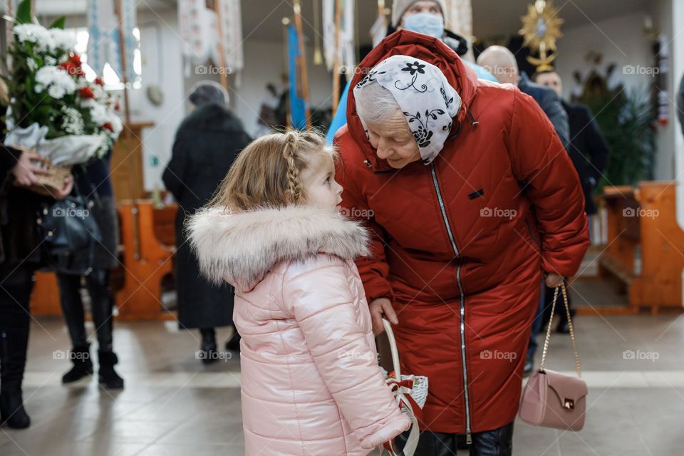Grandmother with granddaughter