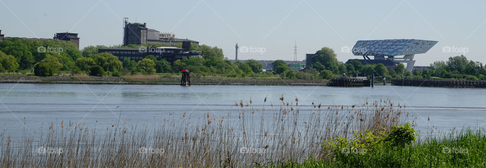 At the riverside of The Schelde in Antwerp, Belgium.