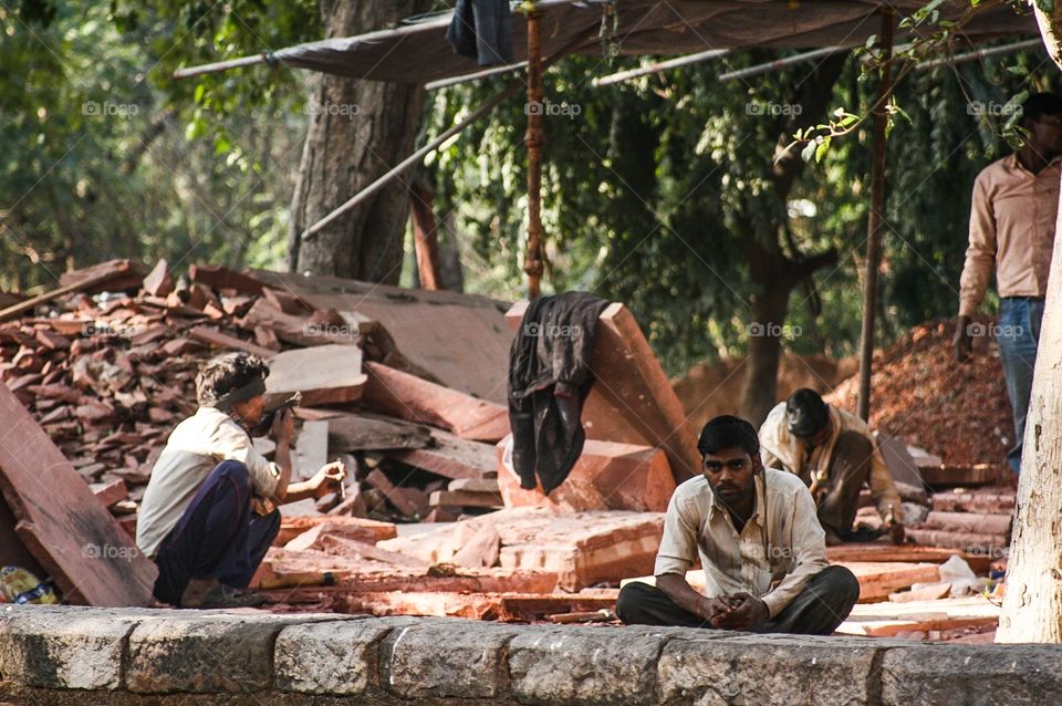 construction worker in india