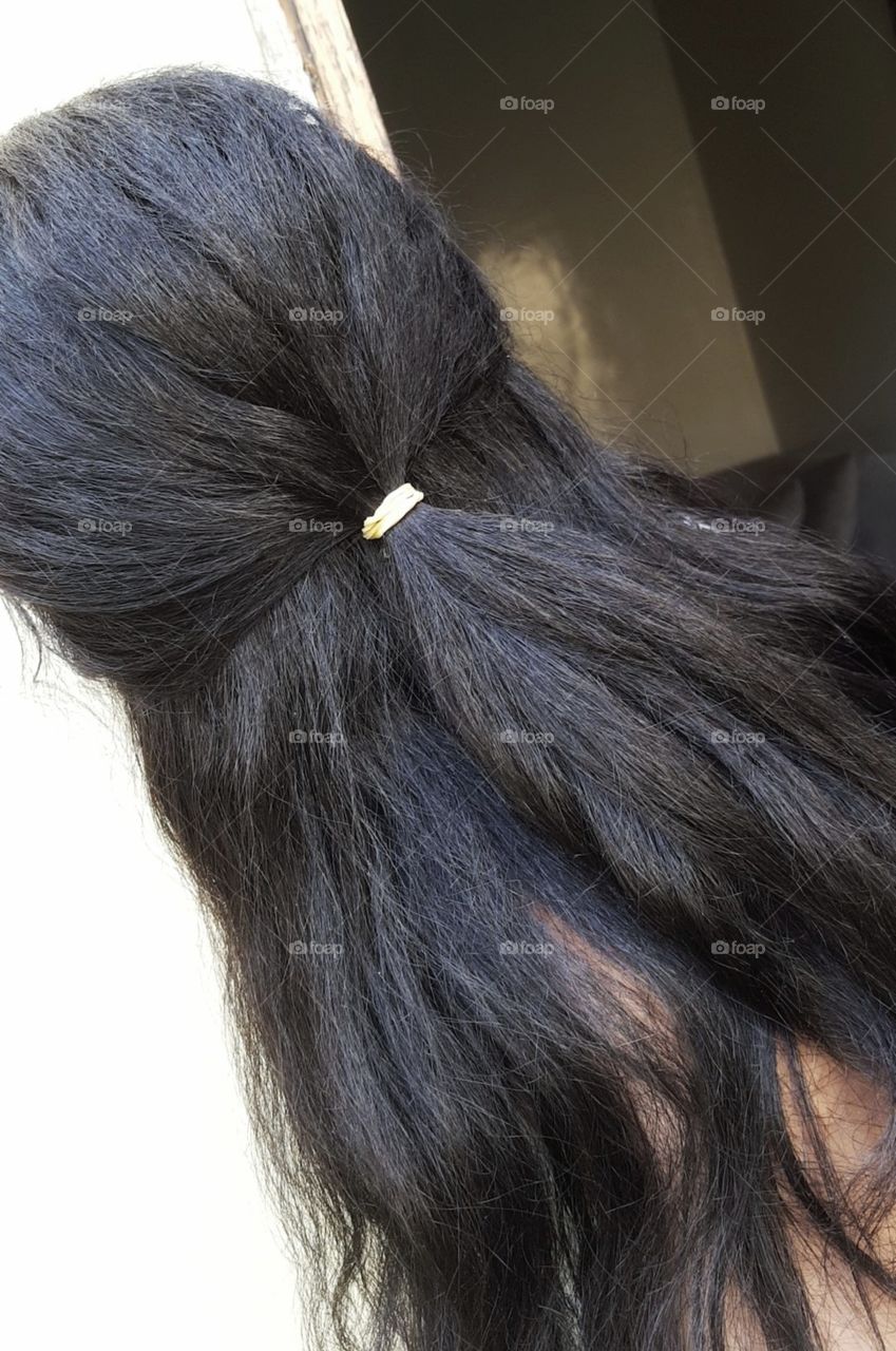 Half ponytail