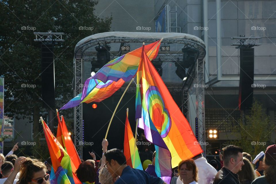 Rainbow flags