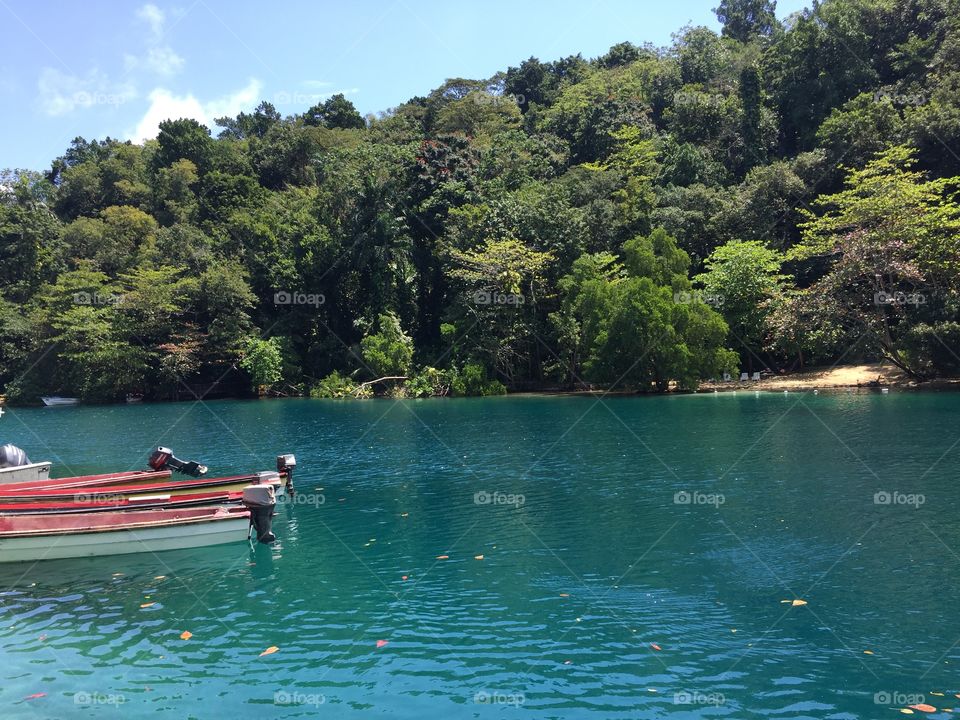 Jamaica - blue lagoon. Blue lagoon 