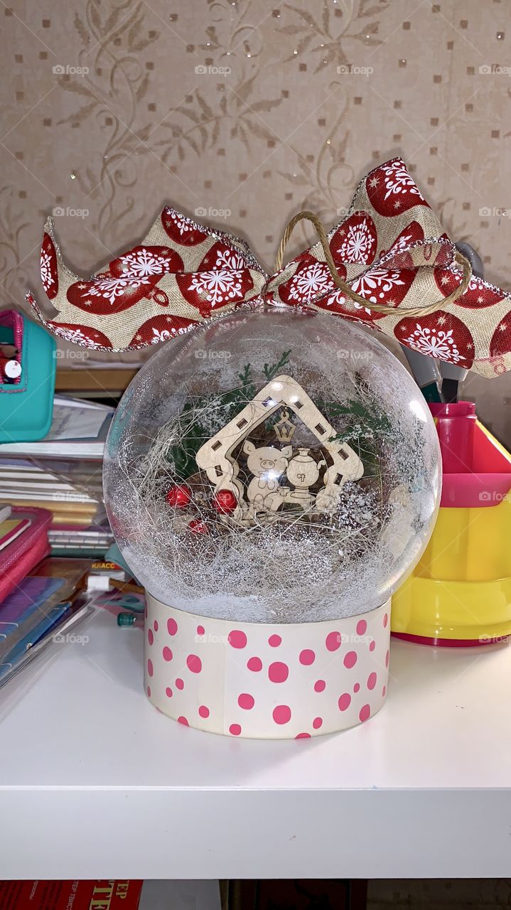 Handmade. preparing for christmas. make Christmas decorations with your own hands