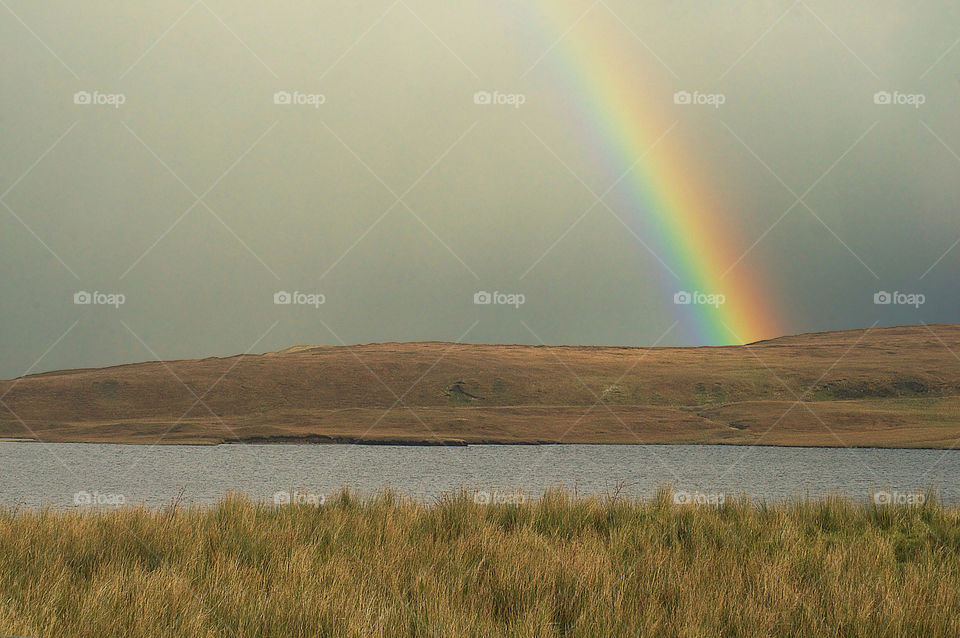 isle of skye field rainbow scotland by resnikoffdavid