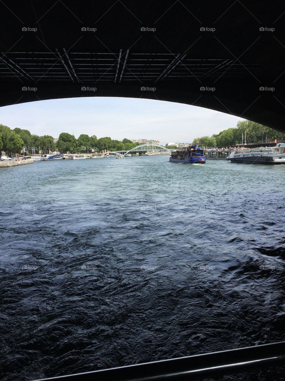 Under The Bridge, On The River Seine, Paris, France
