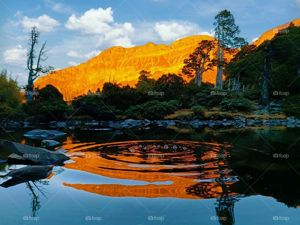 Beautiful mountain and lake scenery