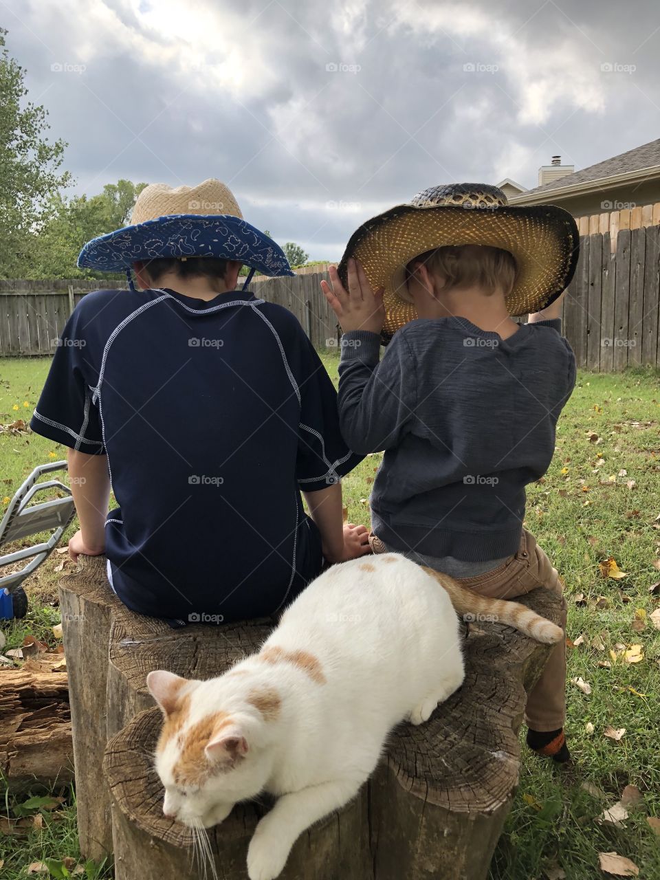 Cowboys and their cat