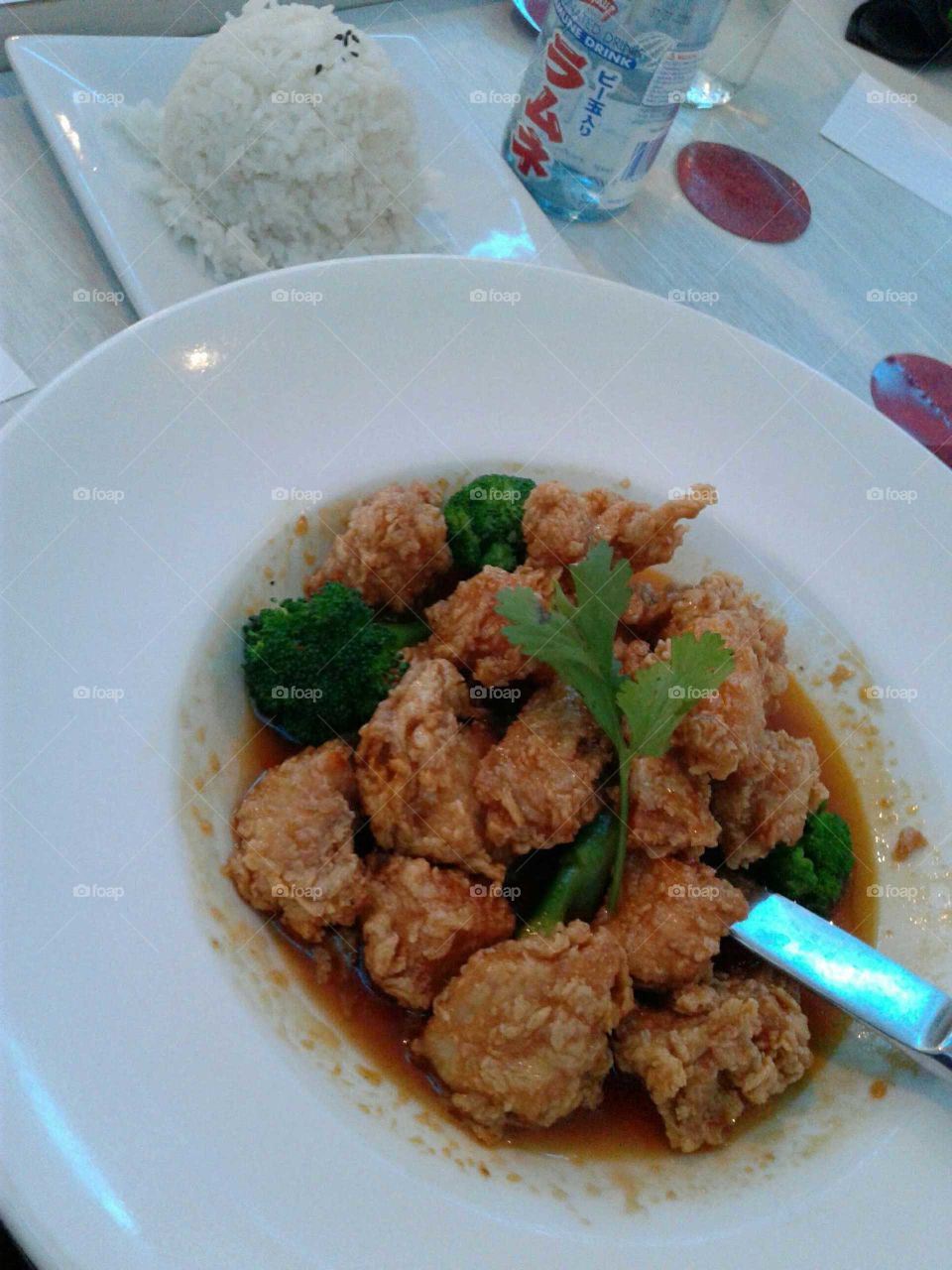 Orange chicken from the Asian Mint