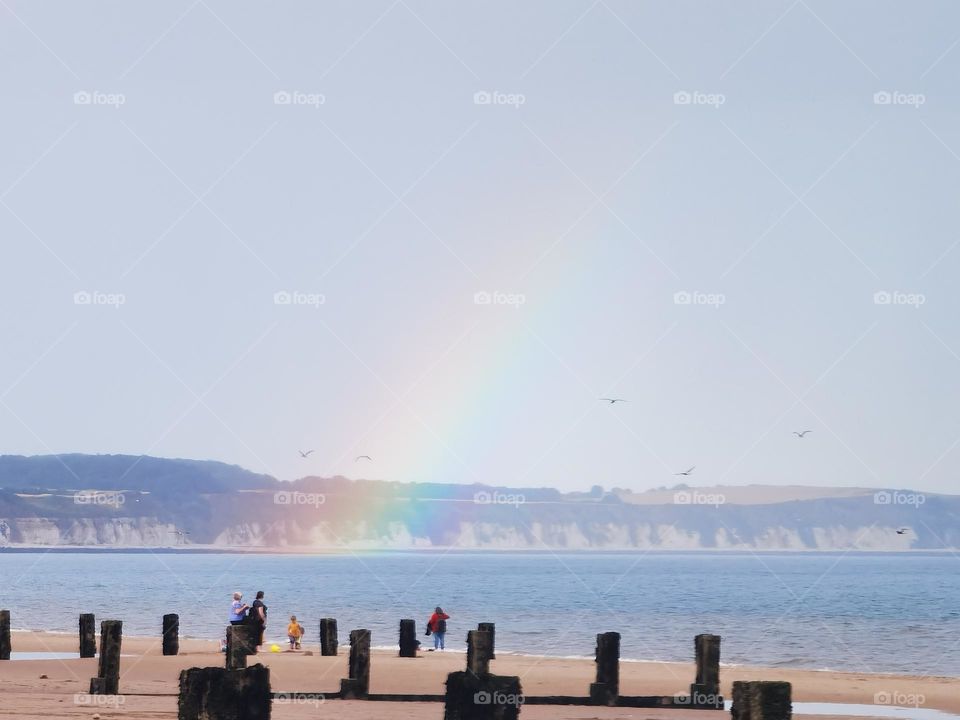 beach rainbow
