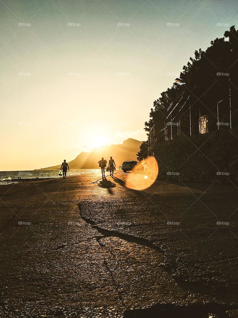 Sunset on the South of Crimea, Ukraine. 