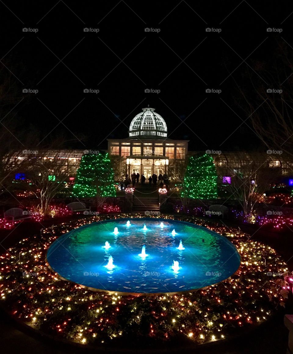 Garden Christmas Display at Lewis Ginter Garden in Richmond, VA