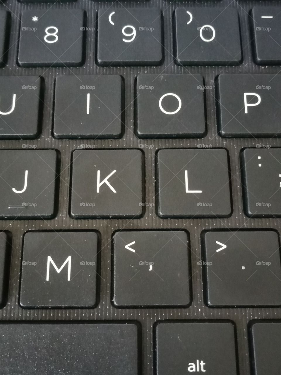 a keyboard up close