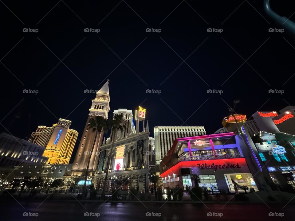 Night life at Las vegas 