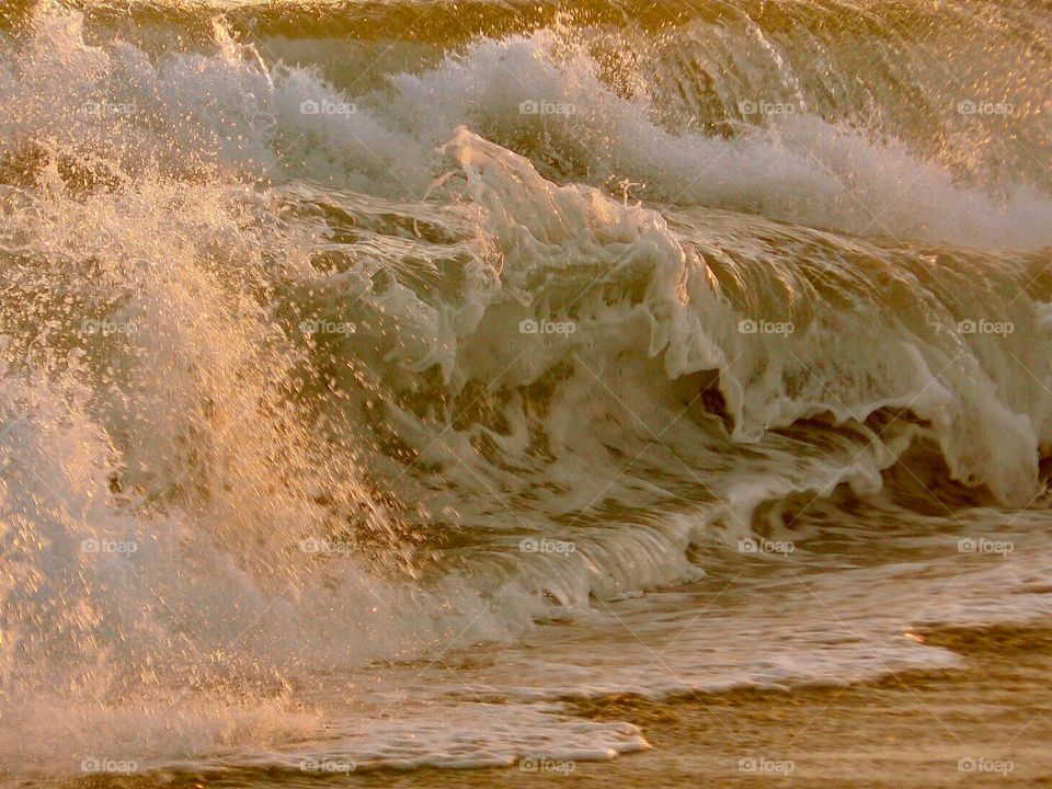Shore Break at Sunset Water in Motion 