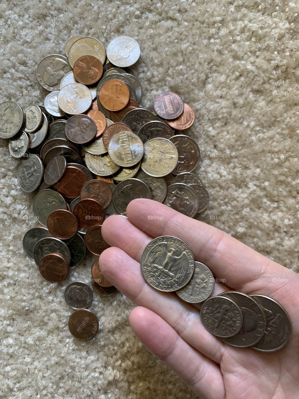 Counting the coins you save for a rainy day