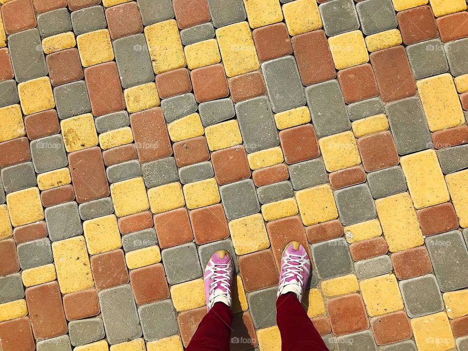 Bright and colorful boost view from above 