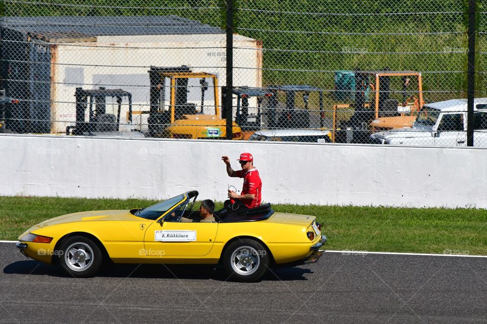 Kimi Raikkonen driver parade