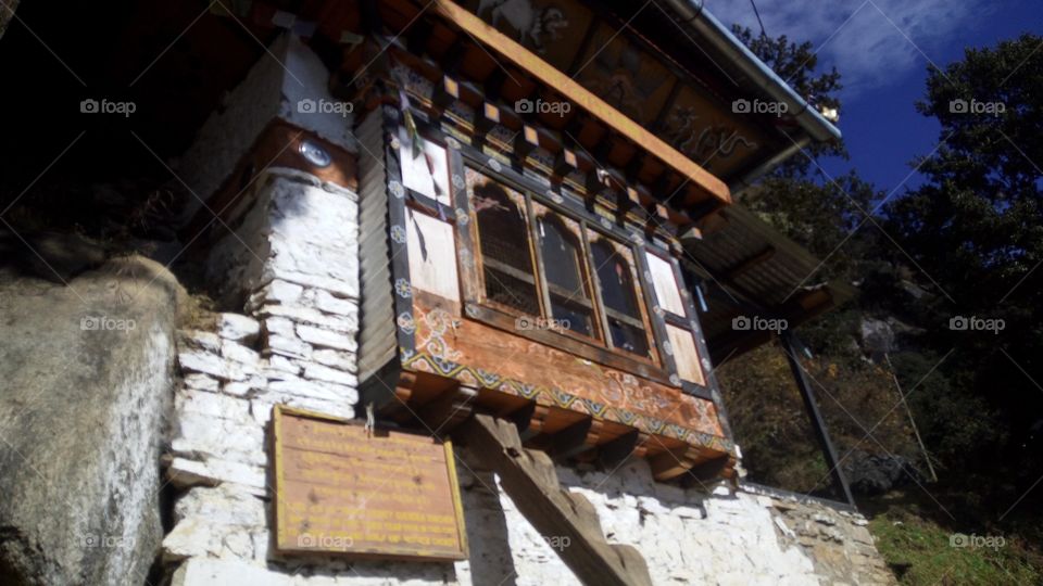One of the traditional houses in Tiger's nest monastery, Paro, Bhutan