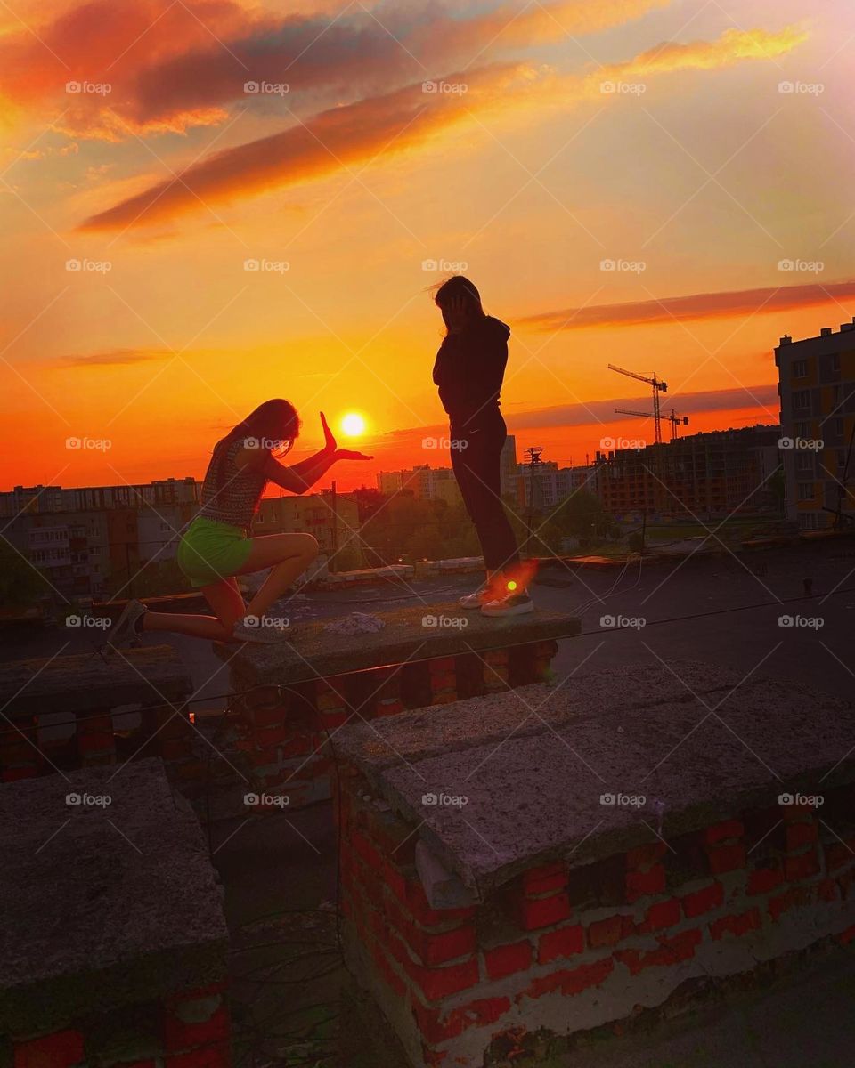sunset with girlfriend🎇
