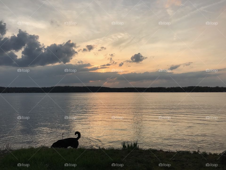 Water, Lake, Sunset, Landscape, Dawn
