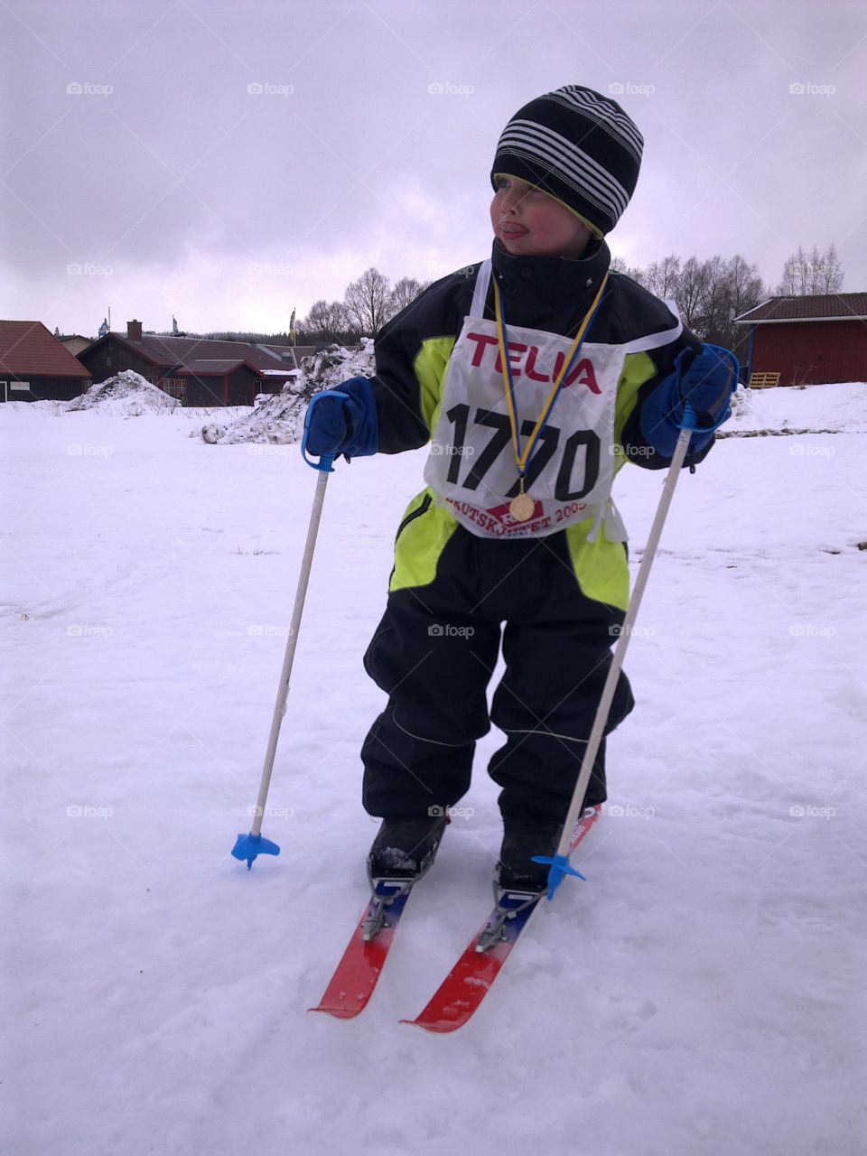 Winner of little Vasaloppet!. Cross-country skiing for children, where everyone is a winner!