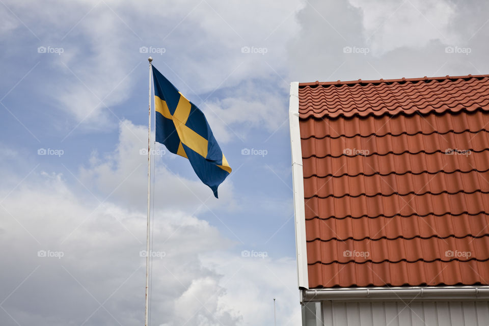 No Person, Flag, Sky, Architecture, Roof