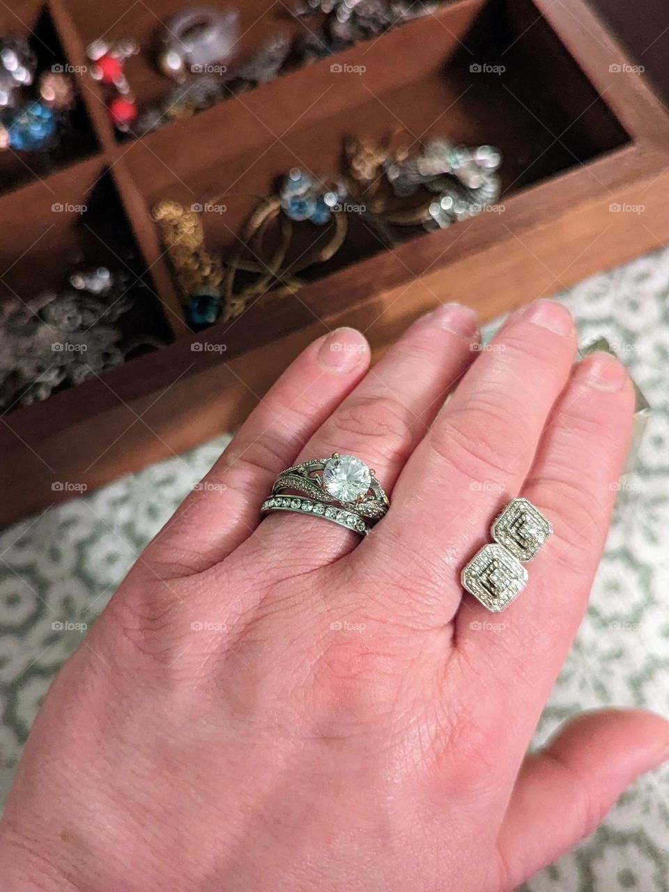 Rings and earrings