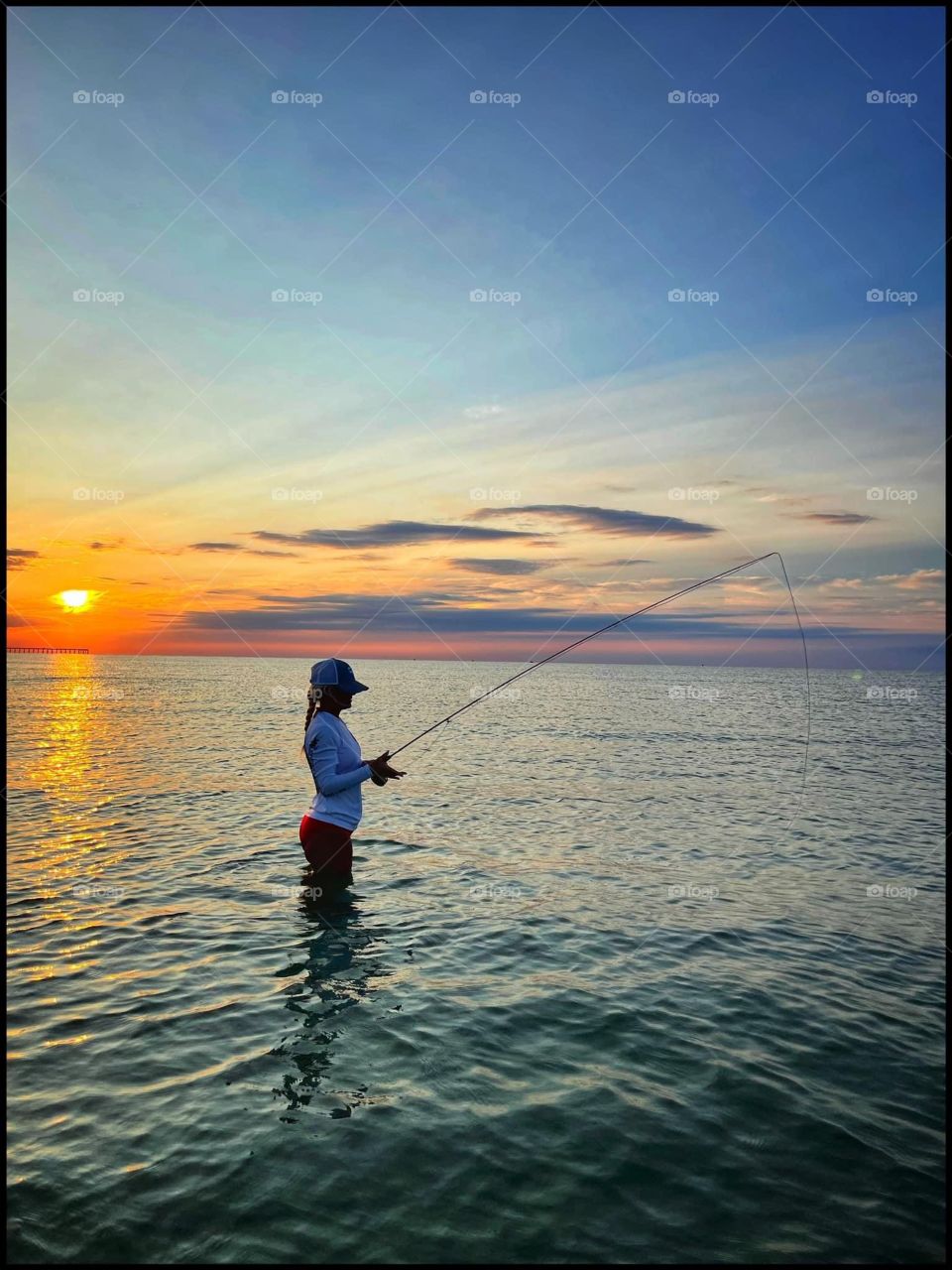 Fishing in the ocean 