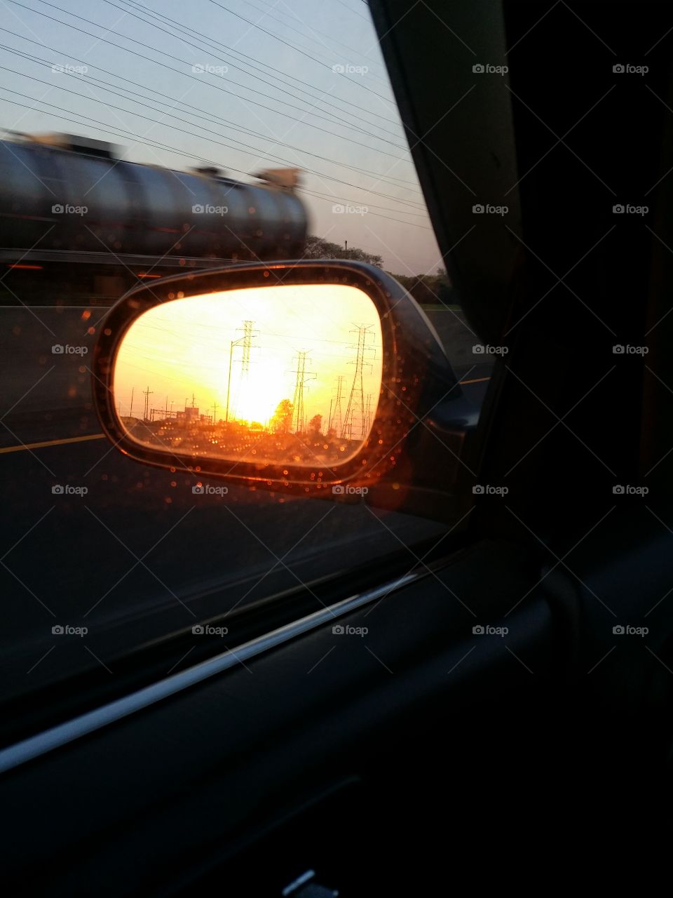 sunrise from side mirrors
