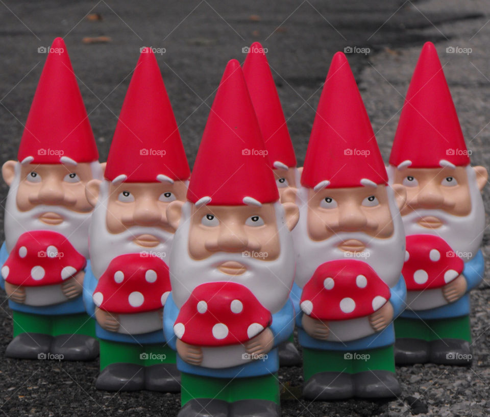Bowling gnomes on a rainy day
