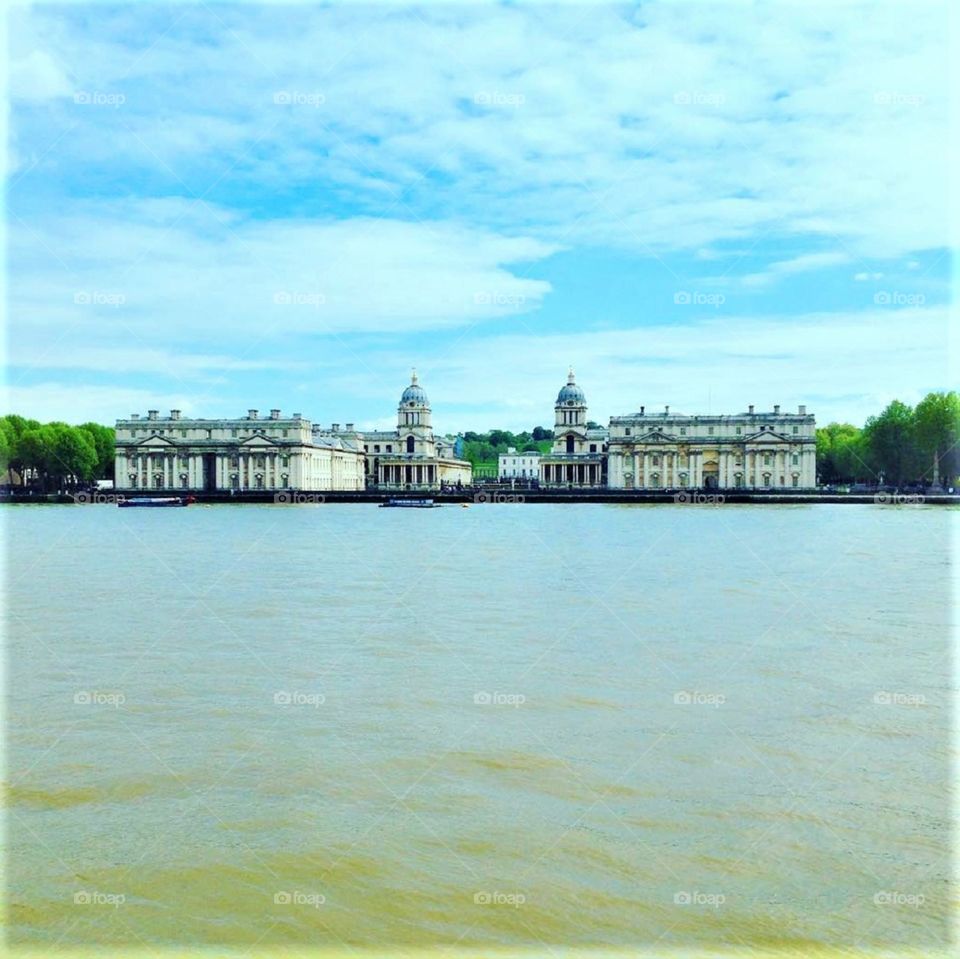Royal Naval College from across the Thames 