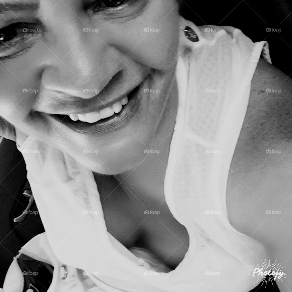 Black and White , keeping smiling 