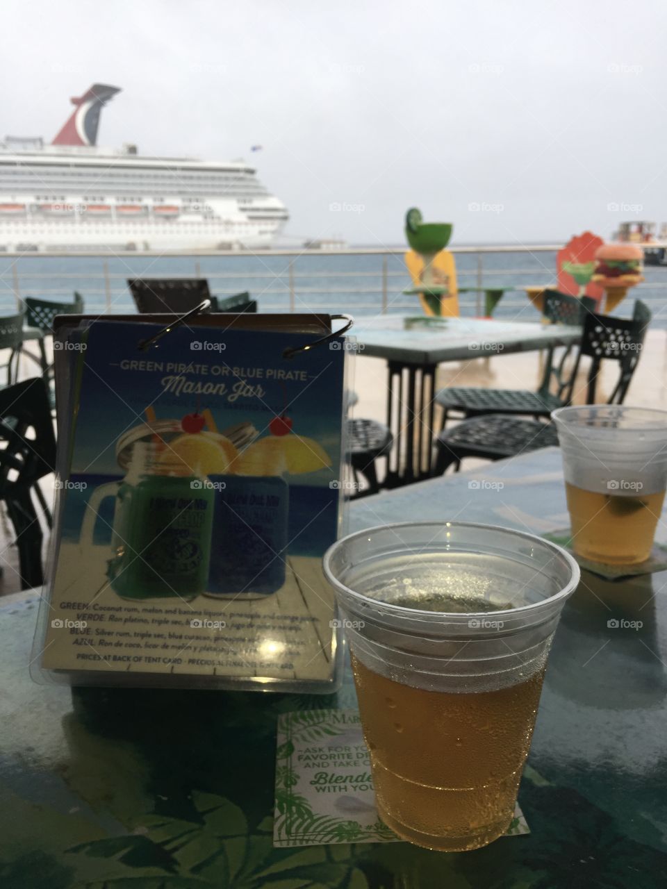 Drinking Beer at cruise port