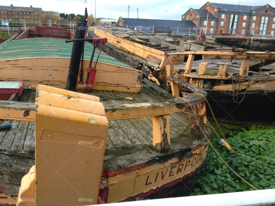 wood boat barge liverpool by all_things_art