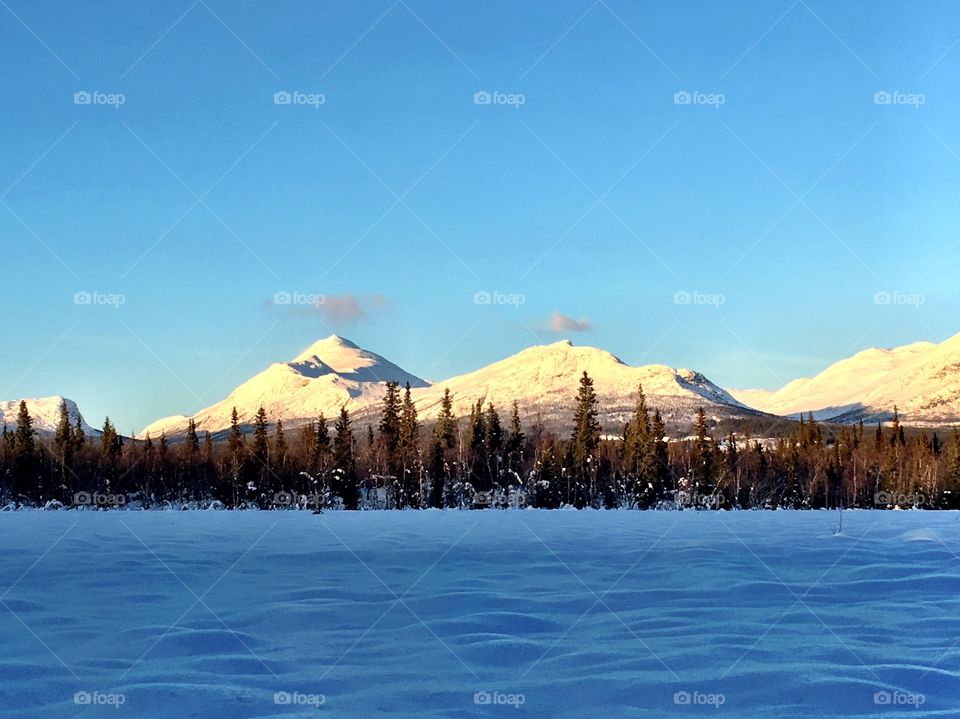 Mountain in north Sweden 