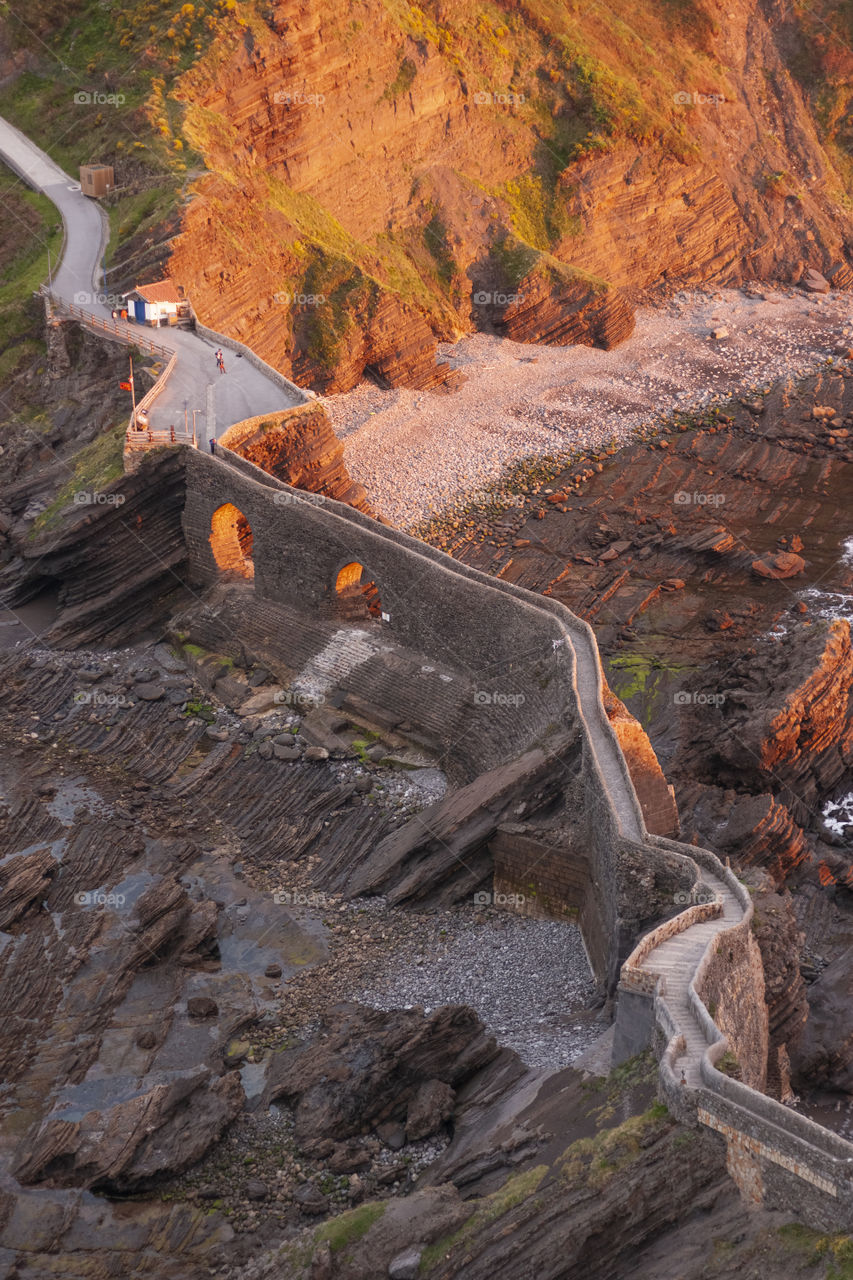 Sunset in stunning Gaztelugatxe, Spain