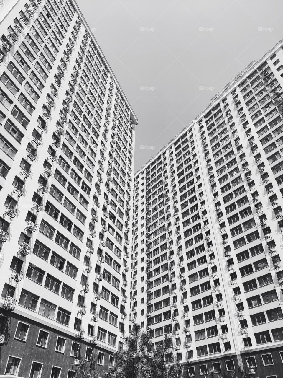 Modern buildings in black & white. What do you feel?