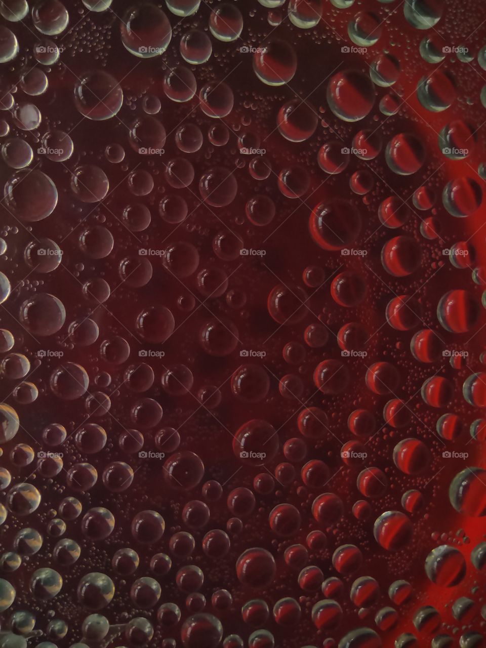 Condensation drops on the surface close-up