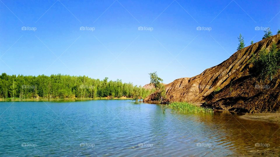 the lake on a summer day