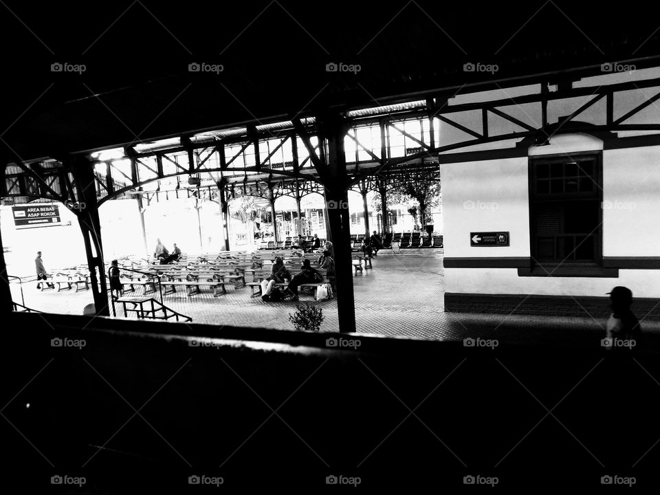 From behind a train window on a journey