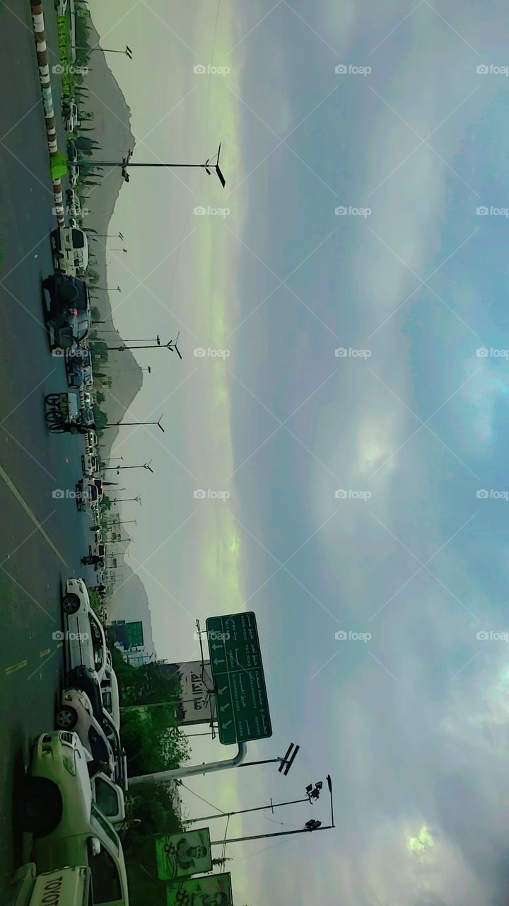 Glory be to God, the magnificent and picturesque view and the natural green trees are a view that is nothing more wonderful than it