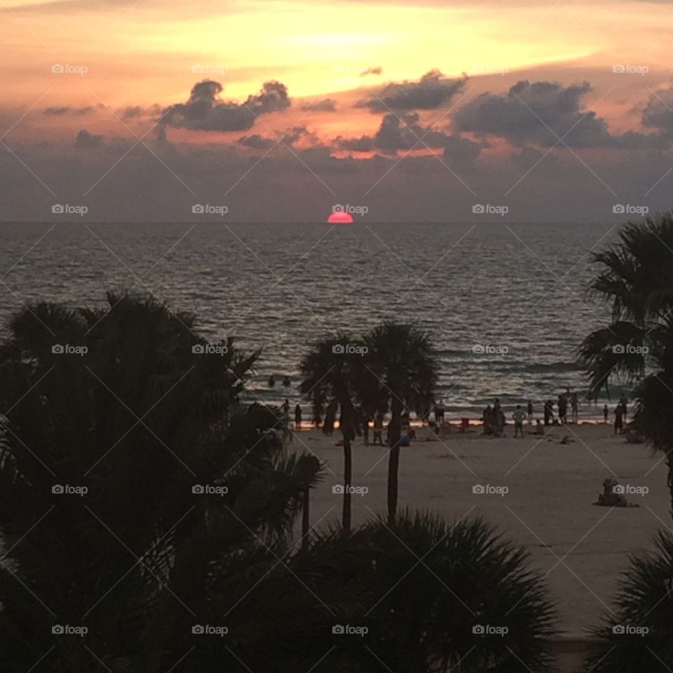 Beach, Sunset, Seashore, No Person, Water